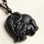 HFSHY Obsidian Mặt Dây Chuyền Chữ Thập Nelace Trang Sức Tôn Giáo Chống Thấm Nước Cho Nam Nữ Thiền Cầu Nguyện Sử Dụng VN