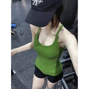Xanh Siêu Trắng U Tie Ngực Miếng Lót Camisole Nữ Mùa Hè Slim-fit Cover Ngực Bên Trong Bên Ngoài Mặc Đế Top EDGJ