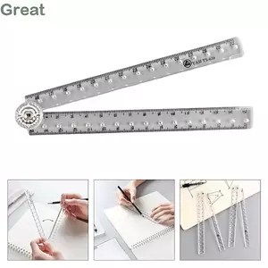 Thước Acrylic TUYỆT VỜI, Thước Gấp Di Động Cạnh Thẳng, Sáng Tạo Nhẹ Trong Suốt Chiều Dài 30cm Thước Cân Sử Dụng Trường Học