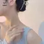 3 Cặp / bộ Hợp kim đơn giản Bông tai hình tròn màu vàng bạc hình học dành cho cặp đôi Quà tặng trang sức [Mina]