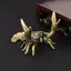 Ziyulinyuk Đồng Nguyên Crayfish Trang Trí Vintage Động Vật Bút Để Bàn Trang Trí Thủ Công Bộ Sưu Tập Tôm Hùm Các Bức Tượng Trà Thú Cưng VN