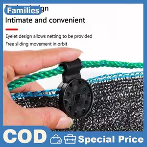 100 Chiếc Bóng Vải Nhựa Kẹp Bóng Nắng Lưới Kẹp Nhà Kính Vải Cố Định Kẹp Grommet Hàng Rào Lưới Móc