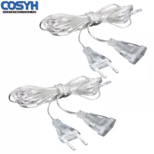 <cosyh>500cm Flat Thin Power Cable Extension for LED Lantern and Low Power Applications