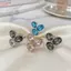 HFSHY Retro Pha Lê Kẻ Sọc Hình Bầu Dục Có Thể Điều Chỉnh Nhẫn Sang Trọng Tối Giản Hình Học Có Thể Điều Chỉnh Nhẫn Ngón Tay Trang Sức VN