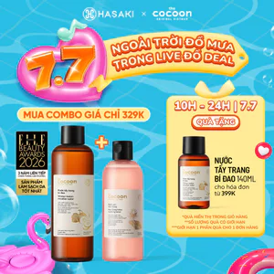 Combo Cocoon Nước Cân Bằng Sen Hậu Giang & Nước Tẩy Trang Bí Đao Hasaki Sản Phẩm Chính Hãng