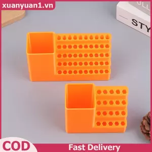 XUAN 1 Máy Khoan Giá Đỡ 20 / 50 Lỗ Bit Tổ Chức Tua Vít Đầu Lưu Trữ Hộp Dụng Cụ Lỗ Ban Tua Vít Đứng Lục Giác Shank Sắp Xếp VN