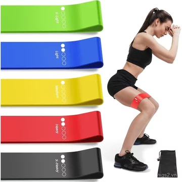 Dây kháng lực để tập luyện, Dây tập thể dục Bộ dây kháng lực với 5 cấp độ kháng lực, tập luyện nhiều màu để thể dục trong nhà & ngoài trời, Huấn luyện sức mạnh chân, Yog