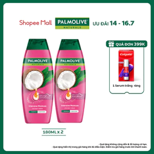 Bộ 2 Dầu gội và dầu xả Palmolive 2-trong-1 chiết xuất thiên nhiên 180ml