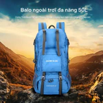 🏕️ Ba Lô Leo Núi Ngoài Trời 50L | Nylon Dày Chống Nước & Xước, Ngăn Nhiều Ngăn, Dáng 3D Thoáng Mát, Có Thể Treo Trang Bị, Dành Cho Trekking & Du Lịch — ảnh 1