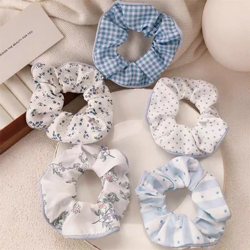 Scrunchies lụa cột tóc màu pastel trơn cao cấp Alara- Dây buộc tóc scrunchie set dễ thương sang trọng