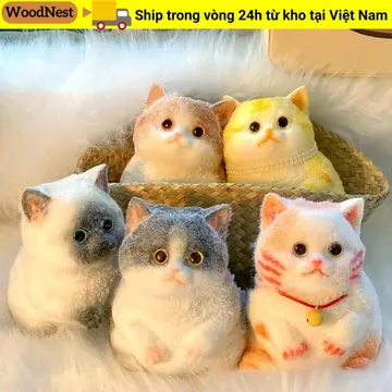 Đồ chơi giảm căng thẳng WOODNEST Cat Squishy Fidget, Đồ chơi cho mèo bằng silicon Big Squishy Relief Bóp, Thư giãn lo âu với bề mặt đổ xô Đồ chơi bóp mềm cho mèo dễ thương dành cho người lớn Trẻ em
