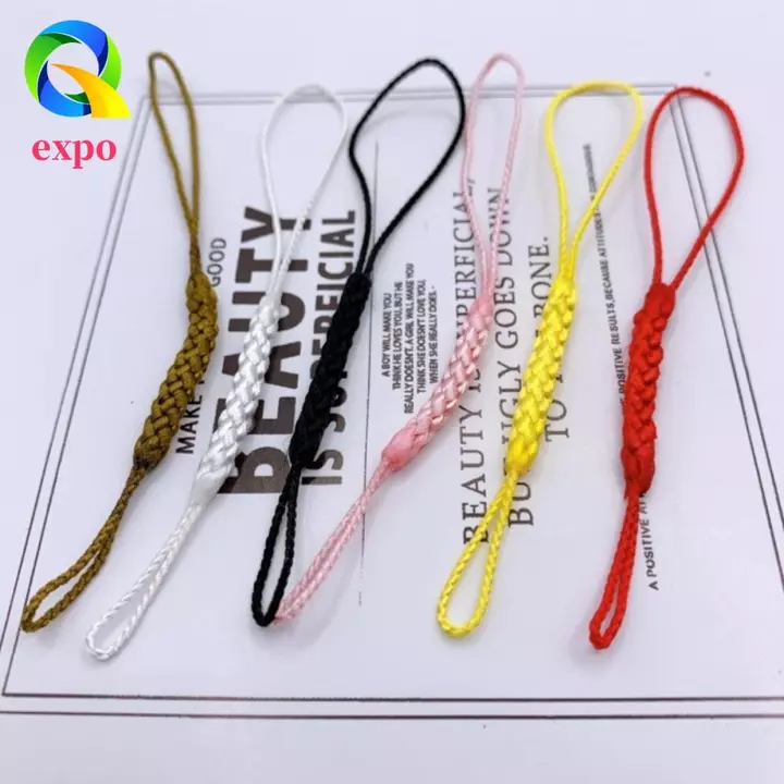 EXPO LIMIT Tự Làm Dây Điện Thoại, Tay Dệt Kim Móc Khóa Dây Đeo Điện Thoại, Mặt Dây Chuyền Điện Thoại Màu Trơn Dệt Hai Đầu Dây Điện Thoại Móc Khóa Phụ Kiện
