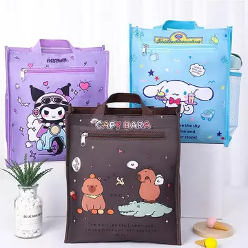 A4 Túi nghệ thuật hai lớp chống thấm nước Túi hướng dẫn hoạt hình Túi xách Túi xách sinh viên Túi đựng sách Túi lưu trữ Túi sách A4 Túi nghệ thuật Túi hướng dẫn Túi xách Túi xách hoạt hình dễ thương T