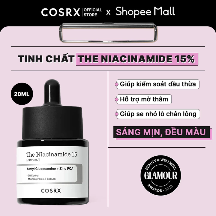 COSRX Tinh chất The Niacinamide 15 Serum 20mL