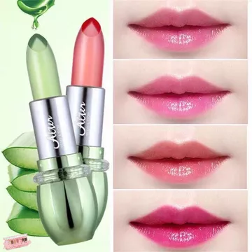 Son môi không lem, chiết xuất lô hội, tốt cho sức khỏe và sắc đẹp, dưỡng ẩm và cấp nước, son môi đổi màu ấm áp, son môi làm đầy môi ba chiều, làm mờ các nếp nhăn trên môi, trang điểm hàng ngày cho cô 