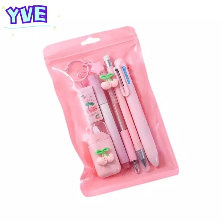 Bộ văn phòng phẩm YVE, Bộ văn phòng phẩm theo chủ đề trái cây Bộ văn phòng phẩm, Bộ làm nổi bật văn phòng phẩm hoàn chỉnh 7 trong 1 đa chức năng Back To School