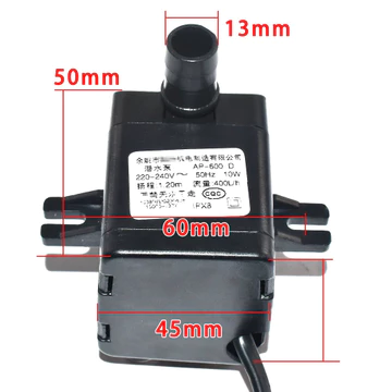 Máy làm mát không khí đa năng Máy bơm chìm AP-600 D 10W 220V Quạt làm mát Quạt điều hòa không khí Phụ kiện máy bơm nước HFAZ
