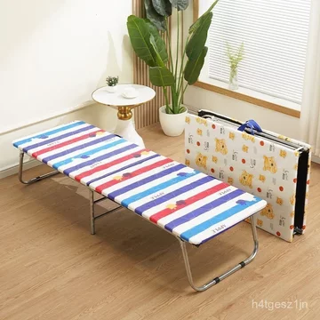 Giường gấp đơn gia đình ký túc xá phòng trọ ván cứng sắt xách tay chăm bệnh