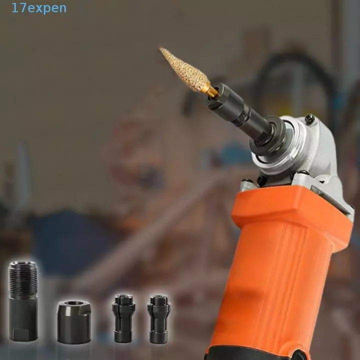 Bộ chuyển đổi sửa đổi máy mài góc EXPEN, Bộ chuyển đổi sửa đổi máy mài góc bằng thép Carbon cao 3 / 6mm, sang máy mài thẳng Máy mài ren M10 màu đen Máy mài góc loại 100
