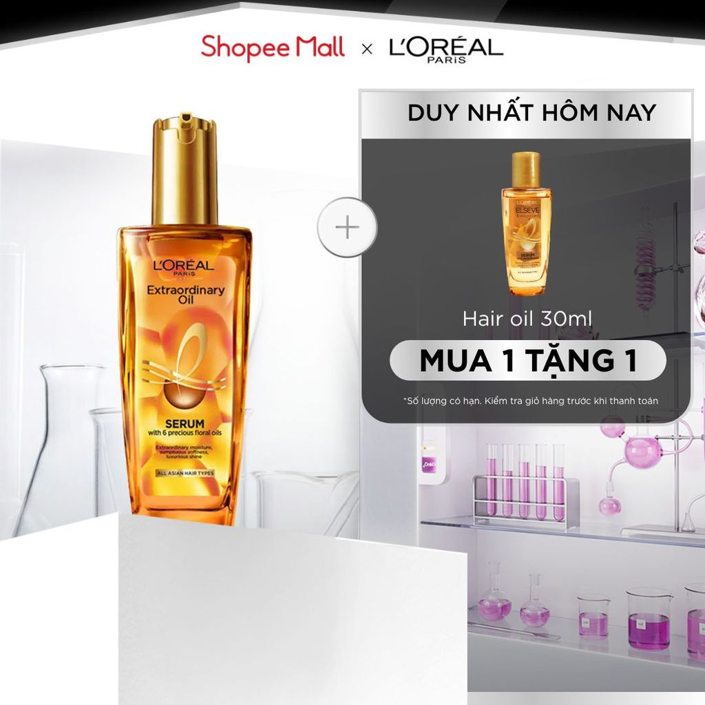 Dầu dưỡng tóc chiết xuất tinh dầu hoa tự nhiên L'Oreal Paris Elseve Extraordinary Oil Ultra Nourishing 100ml
