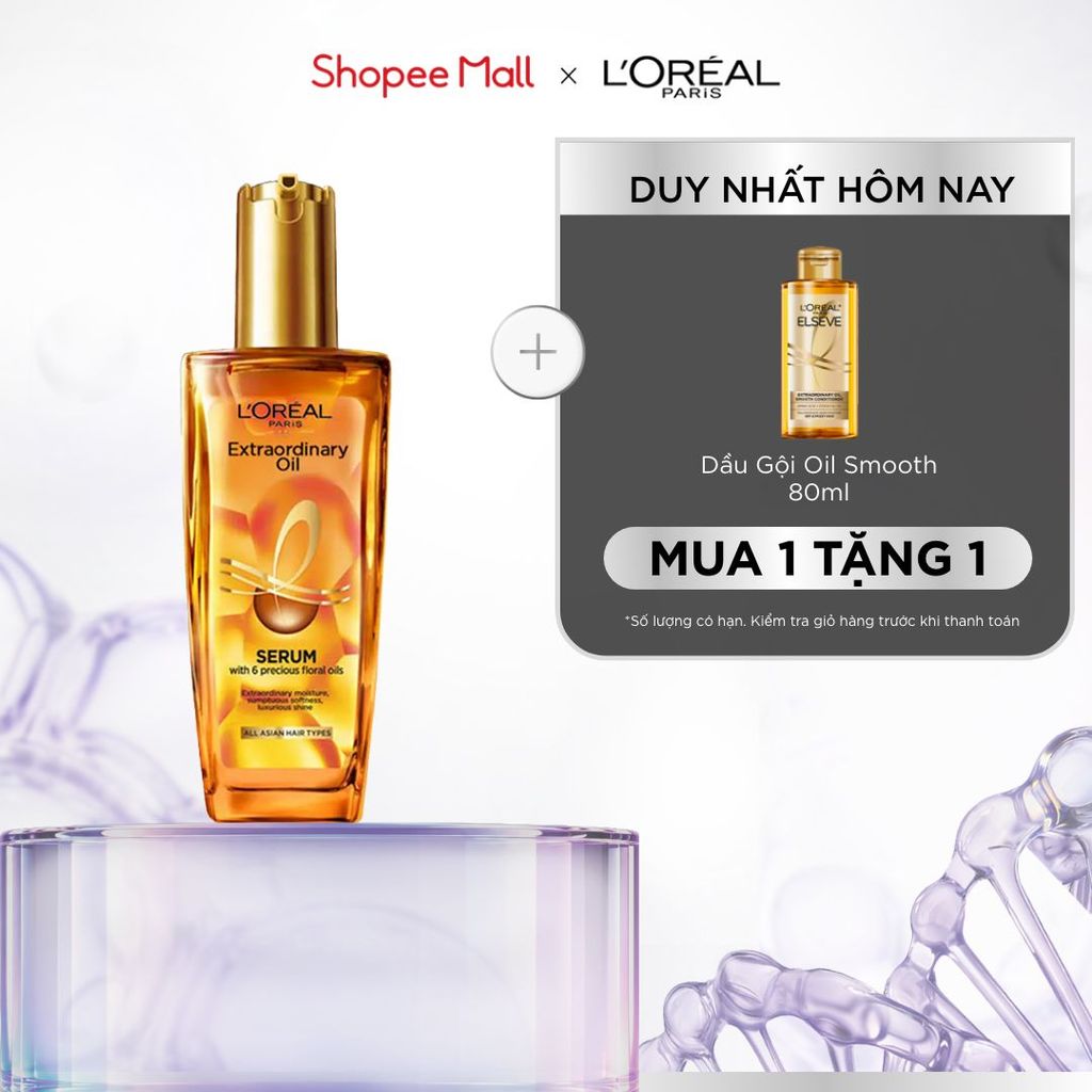 Dầu dưỡng tóc chiết xuất tinh dầu hoa tự nhiên L'Oreal Paris Elseve Extraordinary Oil Ultra Nourishing 100ml