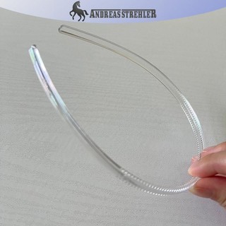 Onetimingfine 1 cái 8mm / 12mm / 20mm / 25mm Nhựa trong suốt có răng Băng đô trong suốt trơn cho phụ nữ DIY Phụ kiện tóc Vòng tóc VN