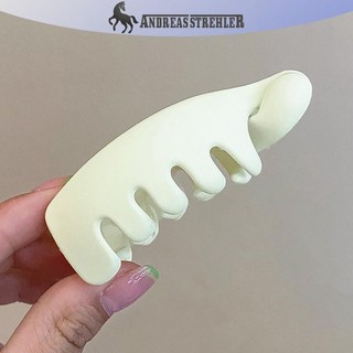Onetimingfine Mờ Cao Đuôi Ngựa Kẹp Màu Trơn Chuối Kẹp Nữ Kiểu Tóc Phụ Kiện Thời Trang Đuôi Ngựa Barrettes Vuốt Tóc Kẹp Tóc VN