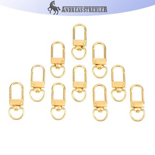 Onetimingfine 10 Chiếc Ngôi Sao Pentagram Hình Chữ D Rỗng Nhẫn Móc Khóa DIY Phụ Kiện Tôm Hùm Khóa Móc Khóa Trang Sức Làm Phát Hiện VN