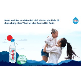 Thùng 24 Chai Nước Uống ION Kiềm Đóng Chai IOn Life 330ml - Khỏe ruột Mát gan Hỗ trợ tiêu hoá, Trung hoà axit dư thừa
