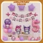 Set bóng Kuromi - My Melody xinh xắn trang trí sinh nhật kèm số tuổi cho bé