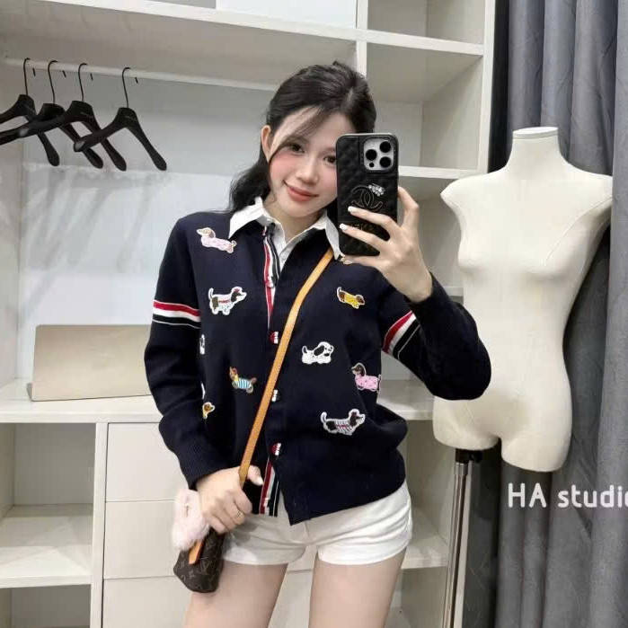 Áo Khoác Len In Động Vật KCloset Áo Cardigan Chất Len Tăm Dày Dặn Dáng Rộng Nam Nữ NA14