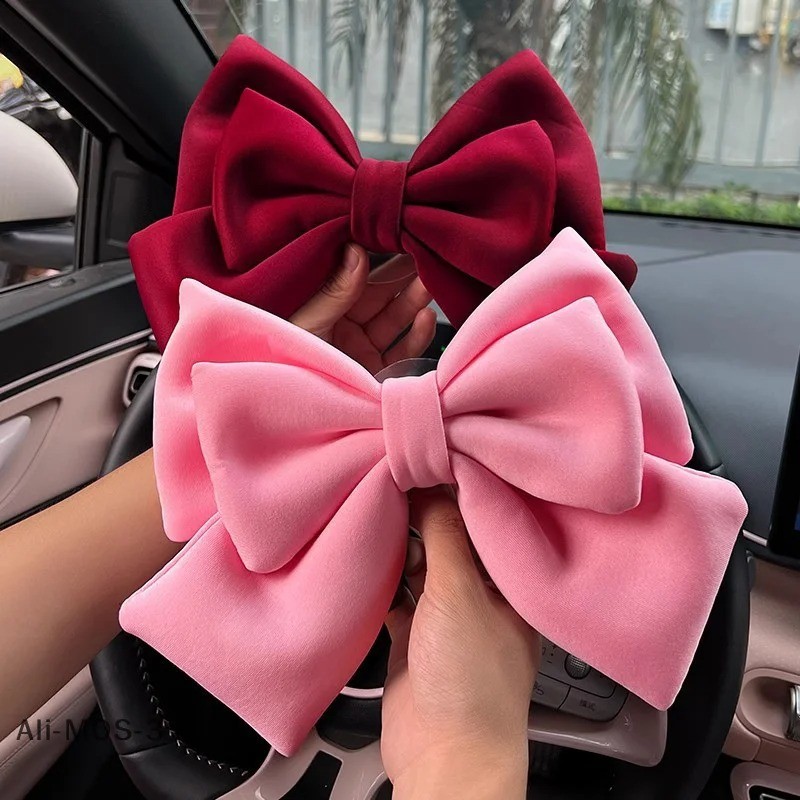 Xe Đạp Điện Mũ Bảo Hiểm Xe Máy Trang Trí Nơ Cô Gái Điện Phía Trước Ghế Sau Trang Trí Phụ Kiện