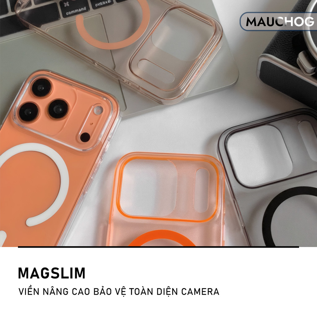 Ốp Siêu Mỏng Trong Suốt Chống Ố Vàng Sạc Không Dây Cho Điện Thoại iPhone 17 Pro Max 16 15 14 13