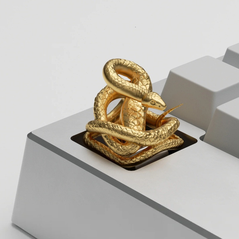 Keycap Spirit Snake Mạ Điện - Rắn Cầu Tài May Mắn | KCAP - World of keycaps