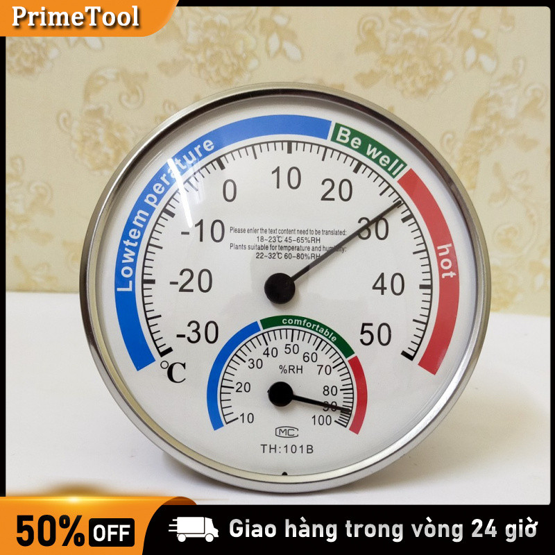 Nhiệt Ẩm Kế Cơ Học Đa Năng Đo Nhiệt Độ Độ Ẩm, Sử Dụng Trong Nhà, Ngoài Trời, Chuồng Trại, Ấp Trứng