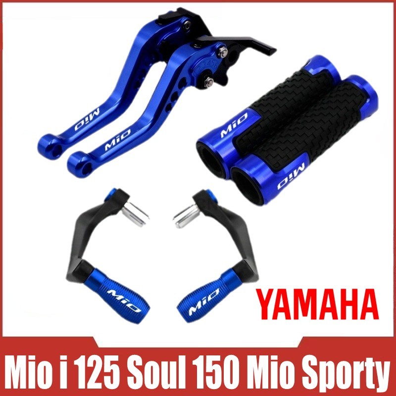 Dành cho YAMAHA Mio i 125 / Soul 150 / Mio Sporty Sửa đổi Hợp kim nhôm CNC chất lượng cao 6 giai đoạn Có thể điều chỉnh Cần phanh có thể gập lại Cần ly hợp có tay cầm + Bộ bảo vệ đòn bẩy