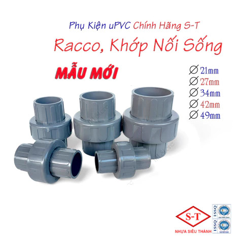 Racco, Rắc Co, Khớp Nối Sống, khớp nối ren, Zacco phi 21, 27, 34, 42mm. Hàng Chính Hãng