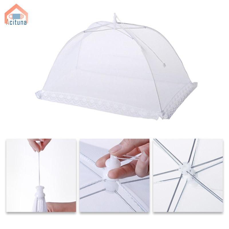 Acuuna Thời Trang Nhẹ Có Thể Gập Lại Lưới Thực Phẩm Có Viền Ren Cho Cắm Trại Trong Nhà Nướng BBQ