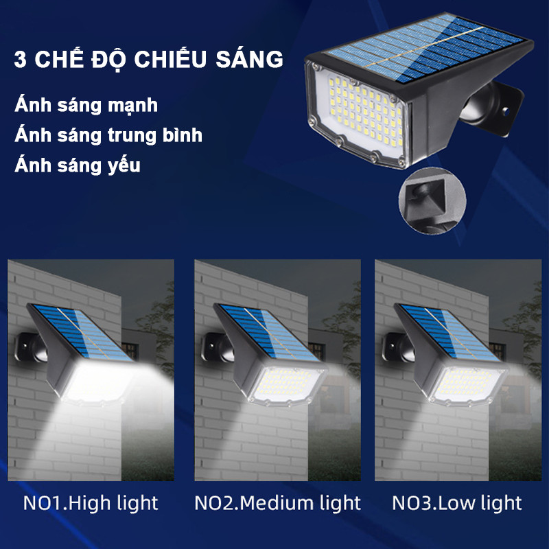 Đèn Năng Lượng Mặt Trời Siêu Sáng Ngoài Trời, Đèn Sân Vườn Chống Nước IP67, Chiếu Sáng Đường Ban Đêm
