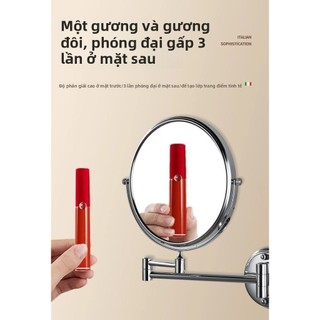【 KOHLER 】Gương trang điểm xoay hai mặt không cần khoan, không ánh sáng, gương phóng đại cạo râu, gương chống sương mù k