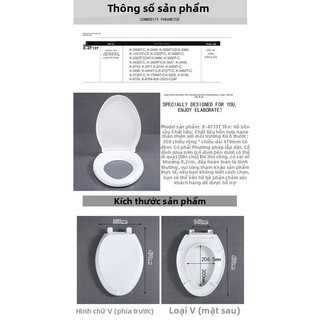 【American KOHLER】/KOHLER Phụ kiện bọc bồn cầu K-4713T 4087T Loại UV phổ quát Bọc bồn cầu dày chính hãng thả chậm