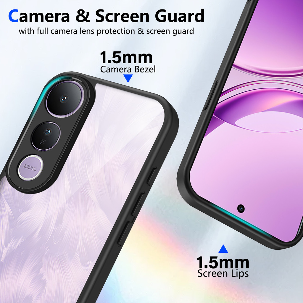 Ốp lưng Vivo V50 Lite 5G Vỏ trong suốt mờ thời trang cho Vivo V50 Lite Vỏ điện thoại