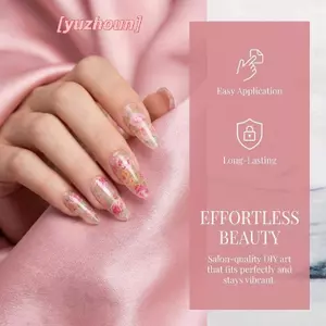 Hoa Hồng Móng Tay Nghệ Thuật Giấy Dán 100cm Giấy Chuyển Dễ Dàng Ứng Dụng Cho Làm Móng Tay Salon DIY Hoa Thiết Kế Móng Tay