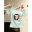Milyfashion Vai chéo có dây đeo vai giả hai mảnh Slim-Fit Áo thun ngắn tay mặc ngoài mùa hè 2026 Phong cách mới Áo ngắn Y2