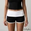 Quần short Mini mùa hè dành cho nữ Quần short gập màu tương phản cho nữ thông thường