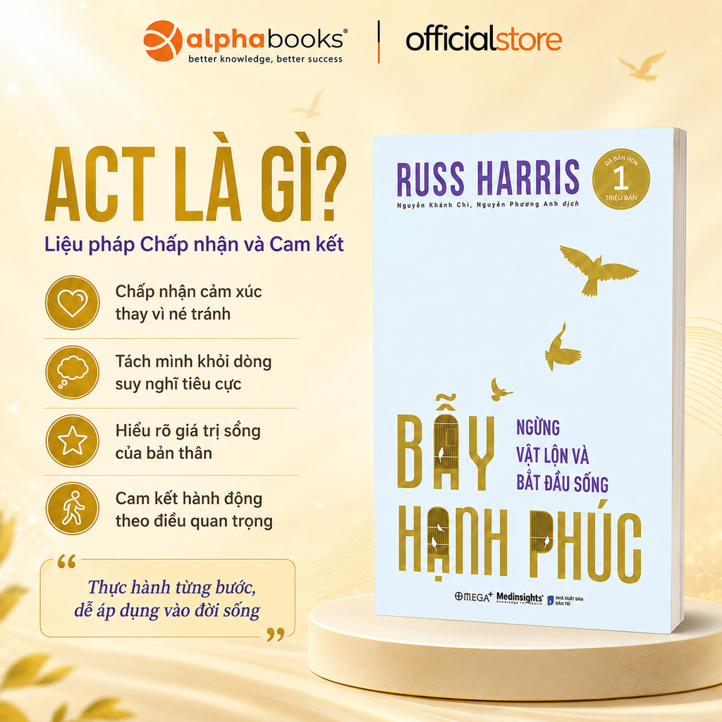 Sách - Bẫy Hạnh Phúc - Ngùng Vật Lộn Và Bắt Đầu Sống (Omega Plus)