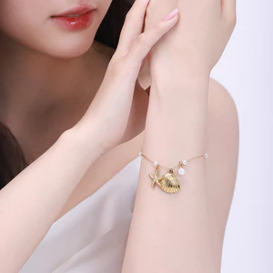 Lắc Tay nữ mạ vàng cao cấp phù hợp đi chơi, đi biển phong cách boho thiết kế thiên nhiên - DOJI