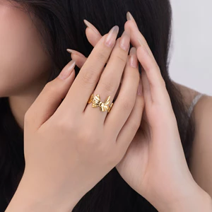 Nhẫn nữ Chic Bow mạ vàng cao cấp, thích hợp đi làm đi tiệc đi chơi - DOJI