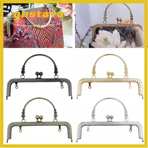 GUSTAVA Ví Khóa Khung, Kim Loại Vintage Ví Khung Kiss Clasp, Túi Mini Túi Phần Cứng Kiss Khóa DIY Craft