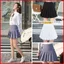 Váy Nữ Cao Cấp Thời Trang Quần Vợt Mini Dễ Thương Xếp Ly Màu Trơn Váy Học Sinh Hàn Quốc Plus Size
